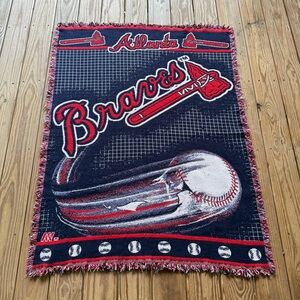 Vintage Atlanta Braves Throw Blanket